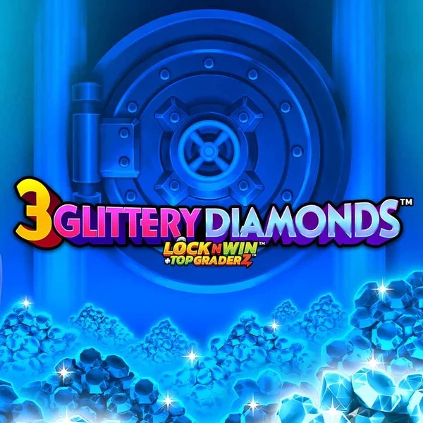 3 Glittery Diamonds online game logo by PearFiction Studios on bonus-kong.eu